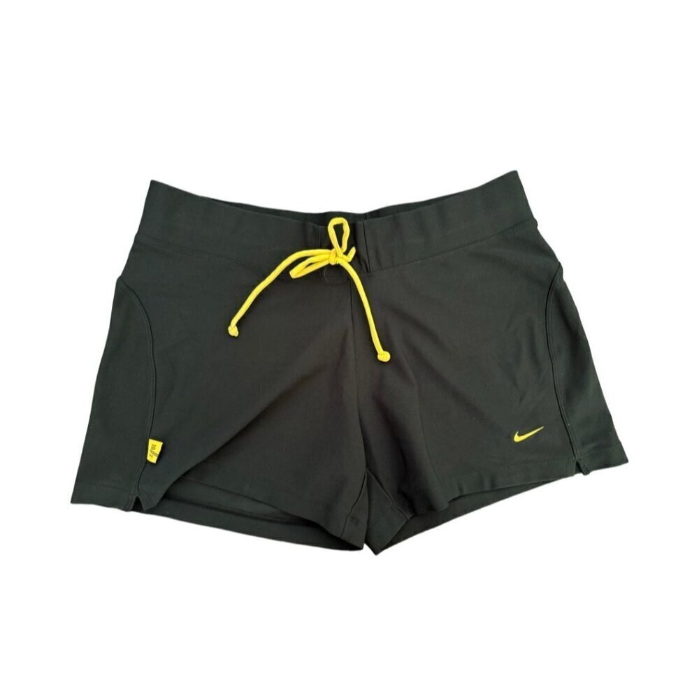 Nike Fit Dry Y2K Running Athletic Shorts in Black and Yellow Size Medium